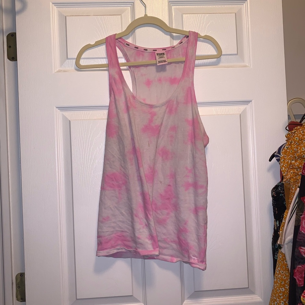 SIZE L VS PINK Tie Dye Tank Top - Pink
